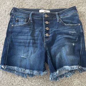 Kancan frayed denim short